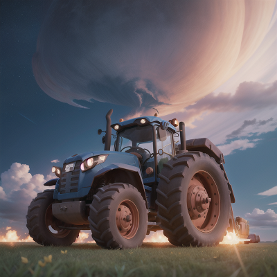 Image For Post Anime, space, storm, shield, tractor, wind, HD, 4K, AI Generated Art