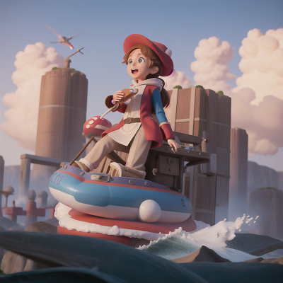 Image For Post Anime, wizard, book, hovercraft, surprise, hot dog stand, HD, 4K, AI Generated Art