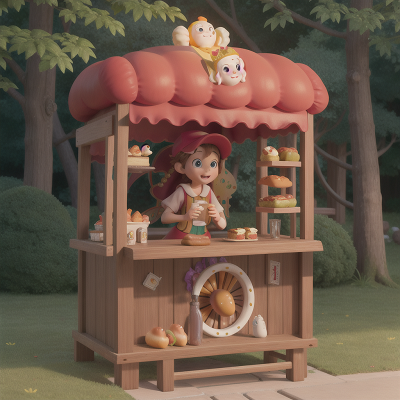 Image For Post Anime, hot dog stand, ghost, fairy dust, treasure, king, HD, 4K, AI Generated Art