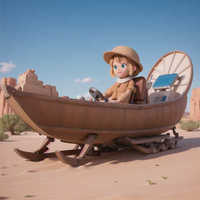 Image For Post Anime, park, artificial intelligence, desert, sled, boat, HD, 4K, AI Generated Art