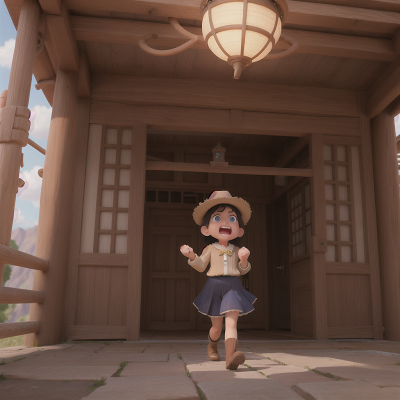 Image For Post Anime, success, crying, temple, space, wild west town, HD, 4K, AI Generated Art