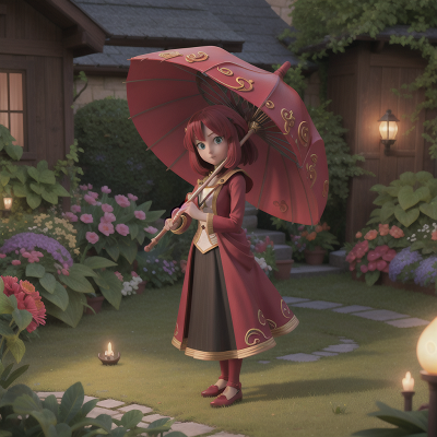 Image For Post Anime, flute, garden, witch, umbrella, betrayal, HD, 4K, AI Generated Art