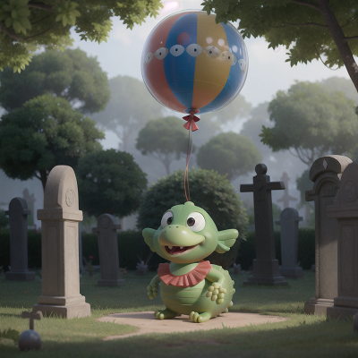 Image For Post Anime, balloon, alligator, wormhole, haunted graveyard, alien planet, HD, 4K, AI Generated Art