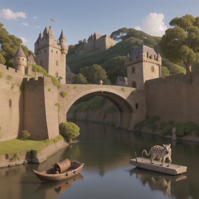 Image For Post Anime, medieval castle, zebra, bridge, museum, kangaroo, HD, 4K, AI Generated Art