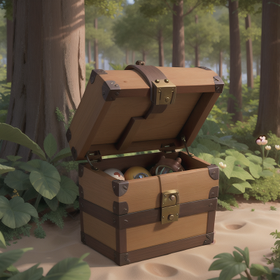 Image For Post Anime, treasure chest, hero, sandstorm, forest, wormhole, HD, 4K, AI Generated Art