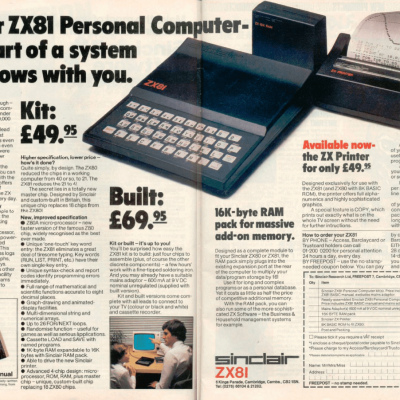 Sinclair ZX81 Computer - Advertisement From The Early 80's