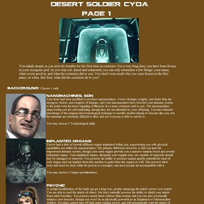 Image For Post Desert Soldier CYOA by fappafappafap