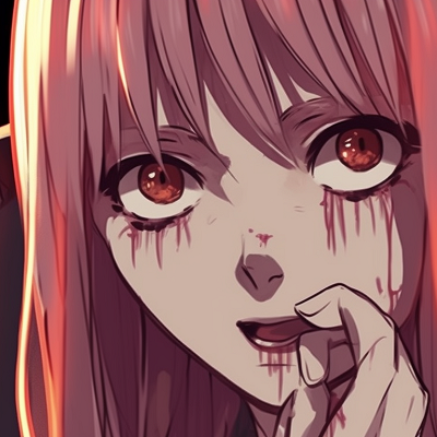 Image For Post | A male and female character, sinister expressions with dark shading and dark colors. chainsaw man profile picture sets pfp for discord. - [chainsaw man matching pfp, aesthetic matching pfp ideas](https://hero.page/pfp/chainsaw-man-matching-pfp-aesthetic-matching-pfp-ideas)