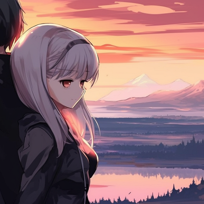 Image For Post | Two characters seen looking at a sunset, warm colors and detailed scenery. creative friends matching pfp concepts pfp for discord. - [friends matching pfp, aesthetic matching pfp ideas](https://hero.page/pfp/friends-matching-pfp-aesthetic-matching-pfp-ideas)