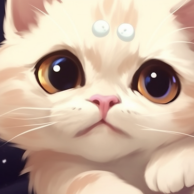 Image For Post | Two characters, as starry-eyed kittens, neon colored outlines and dark background. cute cat matching pfp designer pfp for discord. - [cute cat matching pfp, aesthetic matching pfp ideas](https://hero.page/pfp/cute-cat-matching-pfp-aesthetic-matching-pfp-ideas)