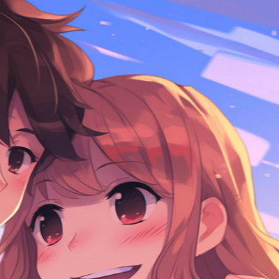 Image For Post | Two characters under a vibrant rainbow, exchanging warm smiles. ideas for cute anime matching pfp pfp for discord. - [cute anime matching pfp, aesthetic matching pfp ideas](https://hero.page/pfp/cute-anime-matching-pfp-aesthetic-matching-pfp-ideas)
