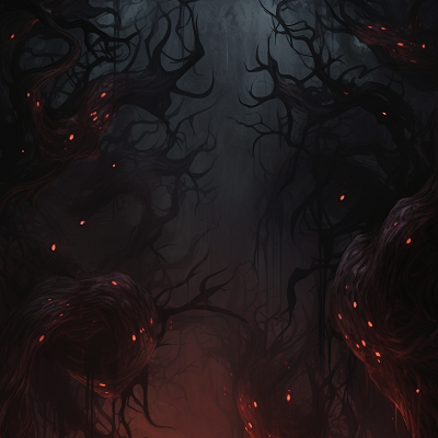 Image For Post Manhua Darkness Spooky Trees - Wallpaper