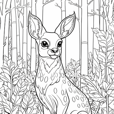 Image For Post Charming Woodland Animals Assembly - Printable Coloring Page