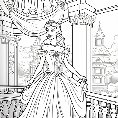 Image For Post Princess in her Tower Fairytale Edition - Printable Coloring Page