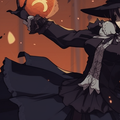Image For Post Ghastly Grimoire Duo - gothic-themed halloween matching pfp left side