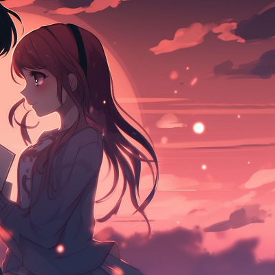 Image For Post | Two characters sharing a generous glance, the background softly fading. charming matching couple pfp pfp for discord. - [matching couple pfp, aesthetic matching pfp ideas](https://hero.page/pfp/matching-couple-pfp-aesthetic-matching-pfp-ideas)