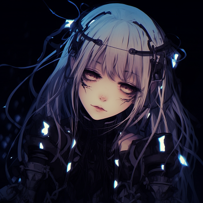 Image For Post | Dramatic close-up of a Cyber Goth Anime Girl, intense expression and contrast between neon and dark elements. stylish goth anime girl pfp pfp for discord. - [Goth Anime Girl PFP](https://hero.page/pfp/goth-anime-girl-pfp)