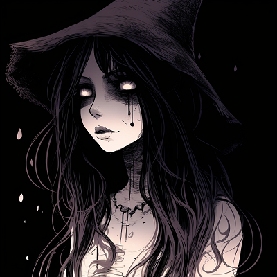 Image For Post | Disquieting witch bearing a cursed mark, high detail with ominous hues. gothic scary anime pfp pfp for discord. - [Scary Anime PFP Collection](https://hero.page/pfp/scary-anime-pfp-collection)