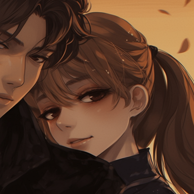 Image For Post | A close-up of two characters, refined eye details and soft lighting, sharing an intimate gaze. classy matching pfp couple style pfp for discord. - [matching pfp couple, aesthetic matching pfp ideas](https://hero.page/pfp/matching-pfp-couple-aesthetic-matching-pfp-ideas)
