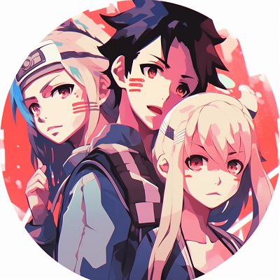 Image For Post | Detailed close-up of Naruto, Sasuke, and Sakura, with intense expressions and fine lines. trio pfp for anime fans pfp for discord. - [Anime Trio PFP](https://hero.page/pfp/anime-trio-pfp)