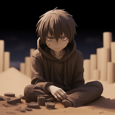 Image For Post | Image of Gaara giving off a feeling of loneliness, utilising a layered sand art style and light color scheme. popular depressed anime characters pfp pfp for discord. - [Anime Depressed PFP Collection](https://hero.page/pfp/anime-depressed-pfp-collection)