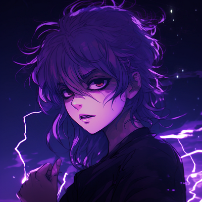 Image For Post | Anime character with flowing purple hair highlighted against the night, dynamic lines and dramatic dark shades. aesthetic purple anime pfp pfp for discord. - [Purple Pfp Anime Collection](https://hero.page/pfp/purple-pfp-anime-collection)