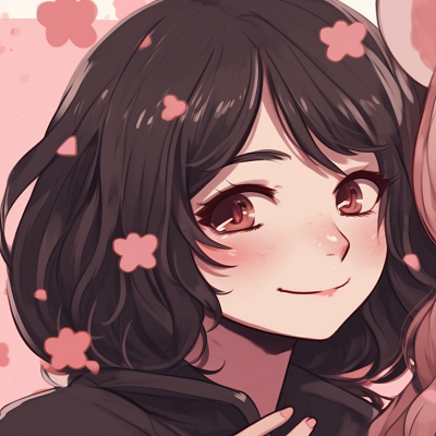 Image For Post | Two characters, soft pinks and watercolour style, surrounded by sakura blossoms. funky pfp matches for 2 besties pfp for discord. - [matching pfp for 2 friends, aesthetic matching pfp ideas](https://hero.page/pfp/matching-pfp-for-2-friends-aesthetic-matching-pfp-ideas)