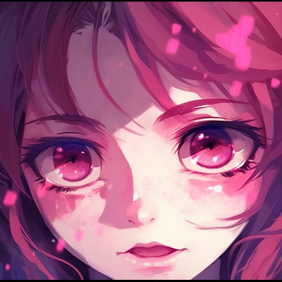 Image For Post | Minimalist anime art style, where bold lines are combined with deep pink and dark tonal variation. dark tones in pink anime pfp - [Pink Anime PFP](https://hero.page/pfp/pink-anime-pfp)