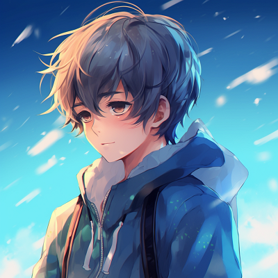 Image For Post | An anime boy in a calm pose, primarily in blue hues anime pfp boy colors - [Anime Pfp Boy](https://hero.page/pfp/anime-pfp-boy)