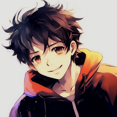 Image For Post | Young anime guy displaying radiant smile, buoyed by vibrant colors and lighter shading. anime guy pfp styles - [Anime Guy PFP](https://hero.page/pfp/anime-guy-pfp)