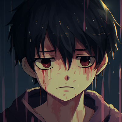Image For Post | Luffy in a state of despair, highlighted by blue undertones and stark lighting. most poignant anime sad pfps - [Anime Sad Pfp Central](https://hero.page/pfp/anime-sad-pfp-central)