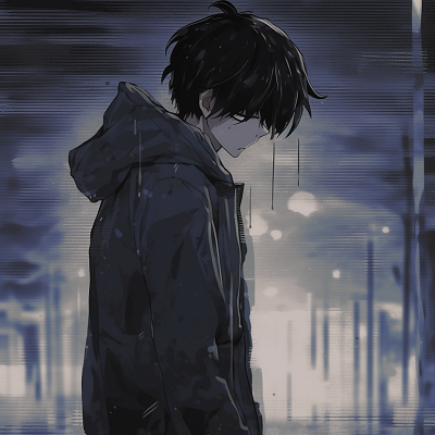 Image For Post | Close up of a female anime character's reflection in a rainy street, attention to detail in the reflection and use of darker tones. melancholic pfp selections - [Depressed Anime PFP Collection](https://hero.page/pfp/depressed-anime-pfp-collection)