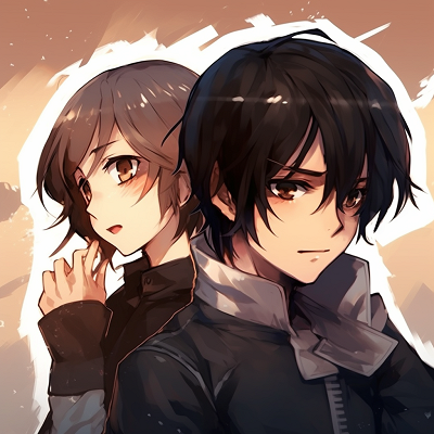 Image For Post | Attack on Titan's Eren and Mikasa, matching profile pictures, sharp and bold art style. general anime pfp matching - [anime pfp matching concepts](https://hero.page/pfp/anime-pfp-matching-concepts)