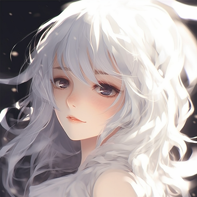 Image For Post | Profile of an astounding white-haired anime girl, intricate details with an artful contrast of light and shadow. white hair anime pfp girl - [White Anime PFP](https://hero.page/pfp/white-anime-pfp)