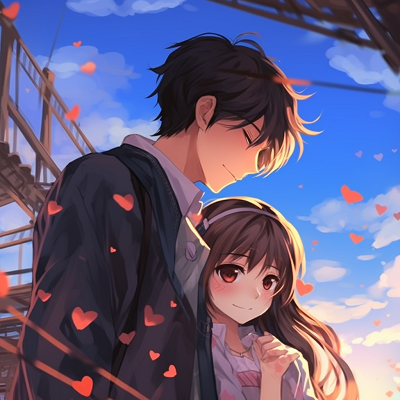 Image For Post | Anime couple engaged in an emotionally charged stare with bold outlines and expressive looks. romantic couple anime pfp - [Couple Anime PFP Themes](https://hero.page/pfp/couple-anime-pfp-themes)