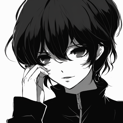 Image For Post | Profile of a classic anime figure in black and white, featuring high-contrast linework. classic black and white anime pfp - [Black and white anime pfp](https://hero.page/pfp/black-and-white-anime-pfp)