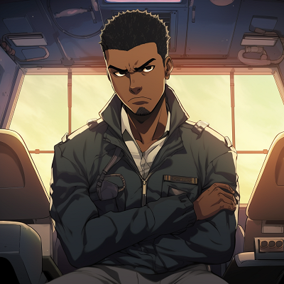 Image For Post | Captain Dutch at the helm, showing the ship's wheel and navigation equipment in the background, depth and perspective in composition. enticing male black anime characters pfp - [Amazing Black Anime Characters pfp](https://hero.page/pfp/amazing-black-anime-characters-pfp)
