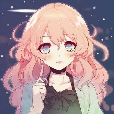 Image For Post | Anime character against a vibrant twilight setting, showcasing a blend of warm and cool tones. multicolored cute pfp anime - [cute pfp anime](https://hero.page/pfp/cute-pfp-anime)