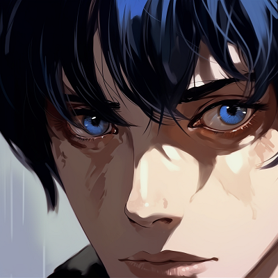 Image For Post | Profile of a male anime character with a mystifying look, sharp lines, and deep colors. pfp anime eyes male art - [Anime Eyes PFP Mastery](https://hero.page/pfp/anime-eyes-pfp-mastery)
