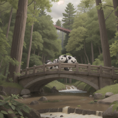 Image For Post Anime, turtle, tornado, forest, bridge, panda, HD, 4K, AI Generated Art