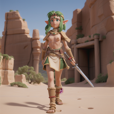 Image For Post Anime, desert, ancient scroll, tribal warriors, elf, sword, HD, 4K, AI Generated Art
