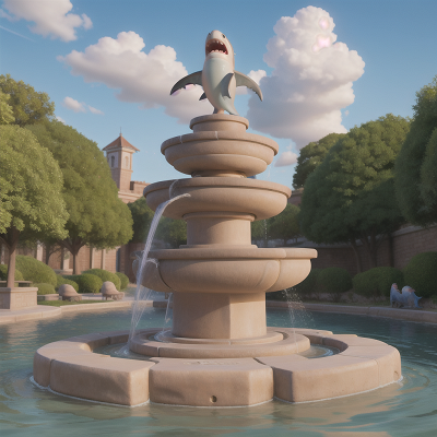 Image For Post Anime, fountain, river, shark, doctor, map, HD, 4K, AI Generated Art