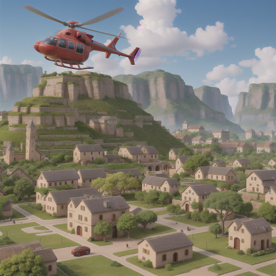 Image For Post Anime, gladiator, futuristic metropolis, helicopter, village, garden, HD, 4K, AI Generated Art