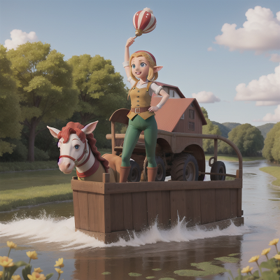 Image For Post Anime, farm, circus, river, scientist, elf, HD, 4K, AI Generated Art