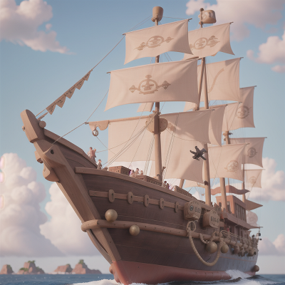 Image For Post Anime, pirate ship, airplane, bus, ancient scroll, circus, HD, 4K, AI Generated Art