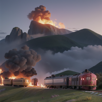 Image For Post Anime, submarine, detective, train, mountains, firefighter, HD, 4K, AI Generated Art