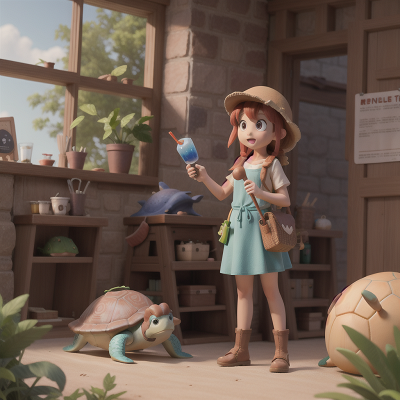 Image For Post Anime, archaeologist, whale, bubble tea, turtle, bakery, HD, 4K, AI Generated Art
