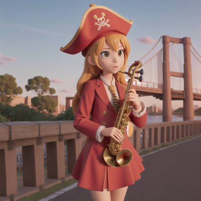 Image For Post Anime, school, saxophone, giraffe, bridge, pirate, HD, 4K, AI Generated Art