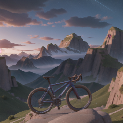 Image For Post Anime, mountains, space, ogre, gladiator, bicycle, HD, 4K, AI Generated Art