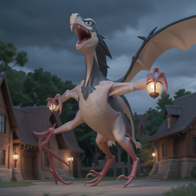Image For Post Anime, betrayal, village, bicycle, haunted mansion, pterodactyl, HD, 4K, AI Generated Art